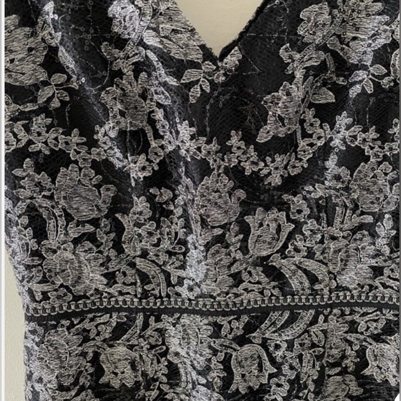 David Meister Metallic Lace Sheath Dress - Picture 6 of 6